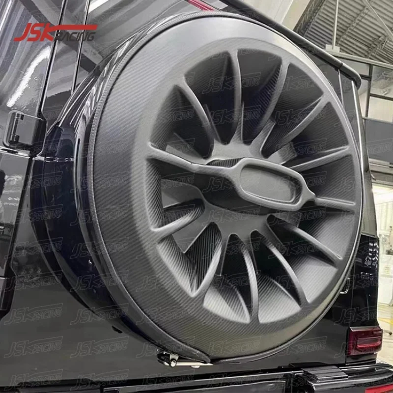 

Matte Carbon Fiber Wheel Spair Tire Cover For 2018-2022 Mercedes Benz G-Class W464 G500 AMG G63