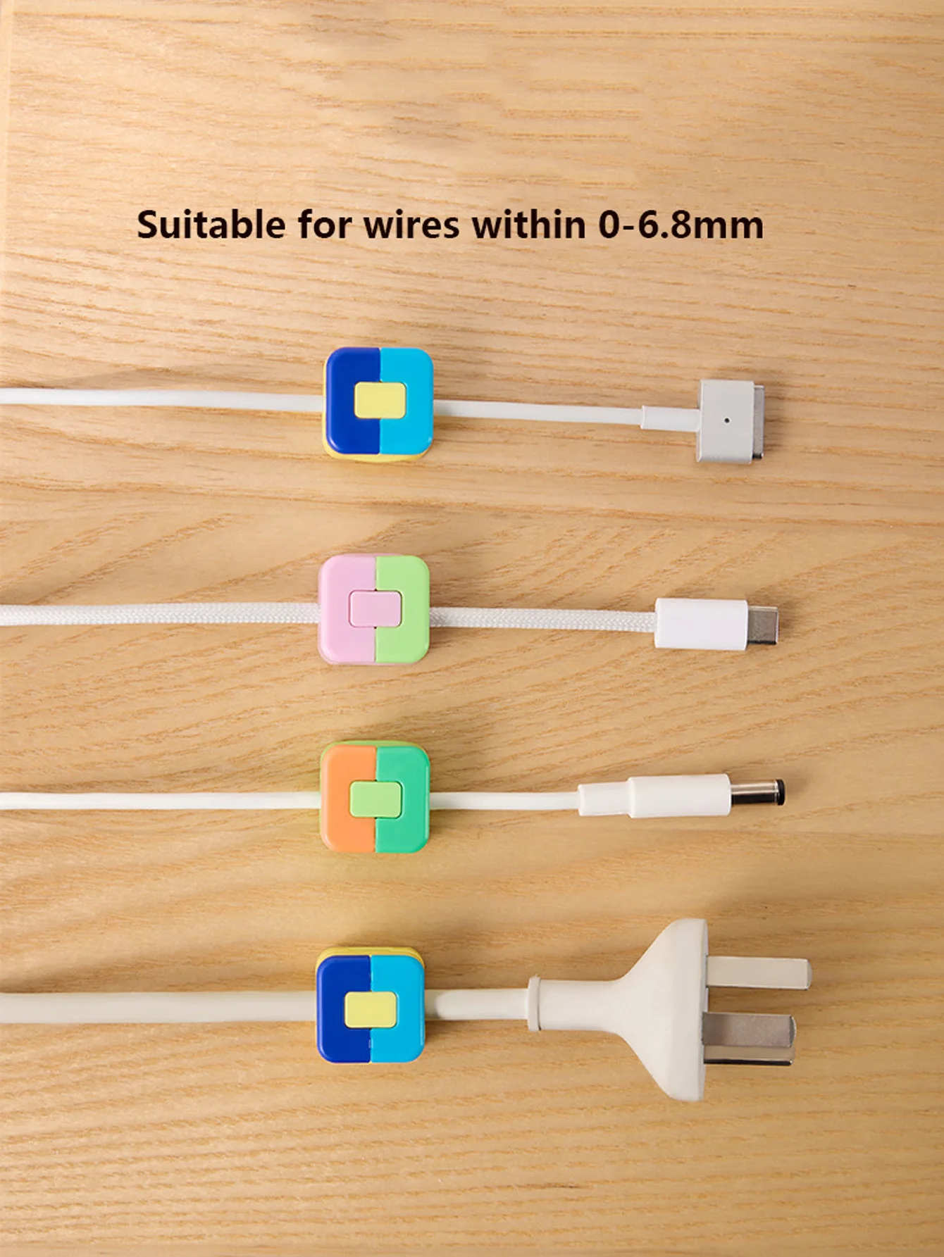 6 قطعة منظمو كابلات البيانات المغناطيسية اللوازم المكتبية سطح المكتب إدارة الكبلات مقاطع محور لتخزين الأسلاك مرتبة للمكتب والمنزل #3