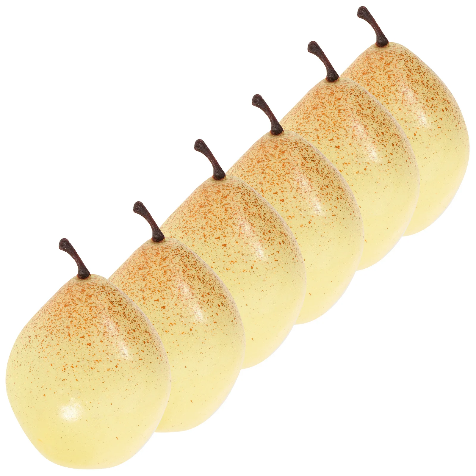 

6Pcs Simulation Pear Artificial Fruit Decor for Shop Window Table Decoration Realistic Lightweight Foam Pear Models Photography