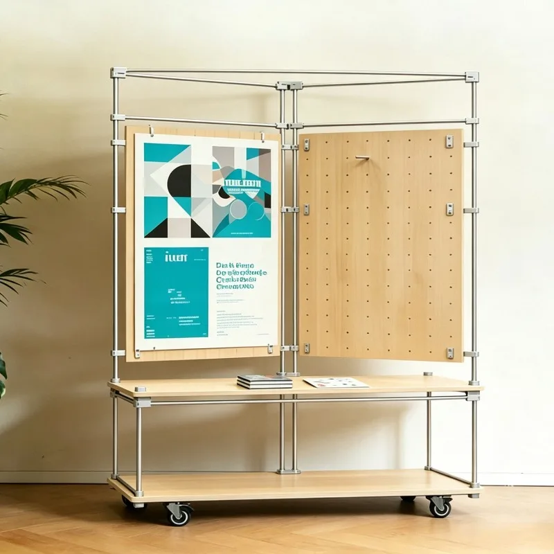 Ocean board display rack, floor-to-ceiling optical axis rack, hole board movable billboard ocean board display rack