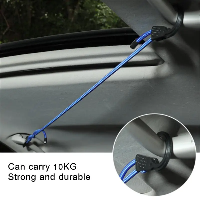 140CM-150CM Elastic Strap Adjustable Tension Belt Car Clothesline Hook Cargo Luggage Lashing Buckle Rope For Motorcycle Travel