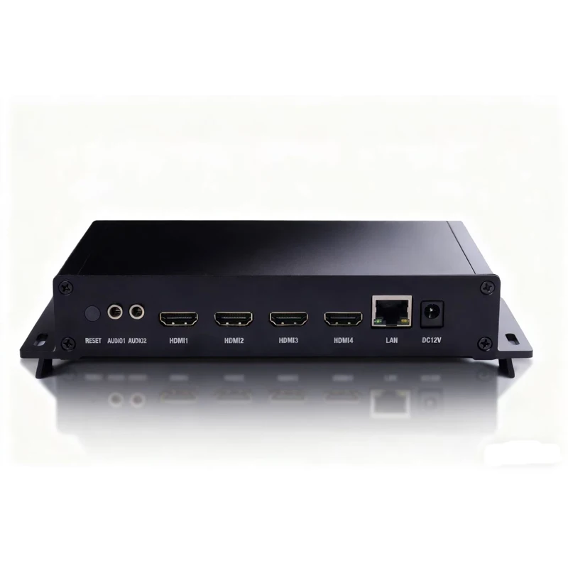 4 Port for Encoder with AC3/AAC Audio H.265/H.264 1080P HD RTSP/SRT Metal Low Bitrate for Facebook/Youtube Live Streaming