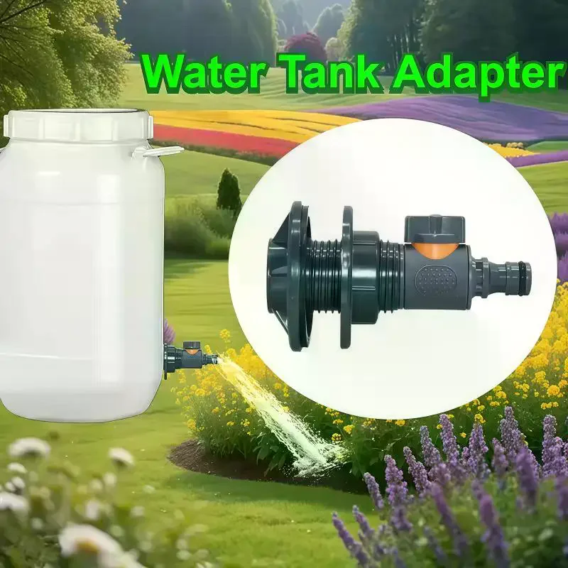 Tank Adapter 1/2-inch Tank Connector With Irrigation Valve Suitable For Garden Maintenance And Water Storage Tanks