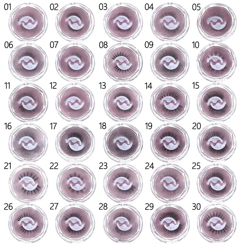 SKONHED 1 paio di ciglia finte ciglia finte spesse autoadesive riutilizzabili visone 3D ricci naturali