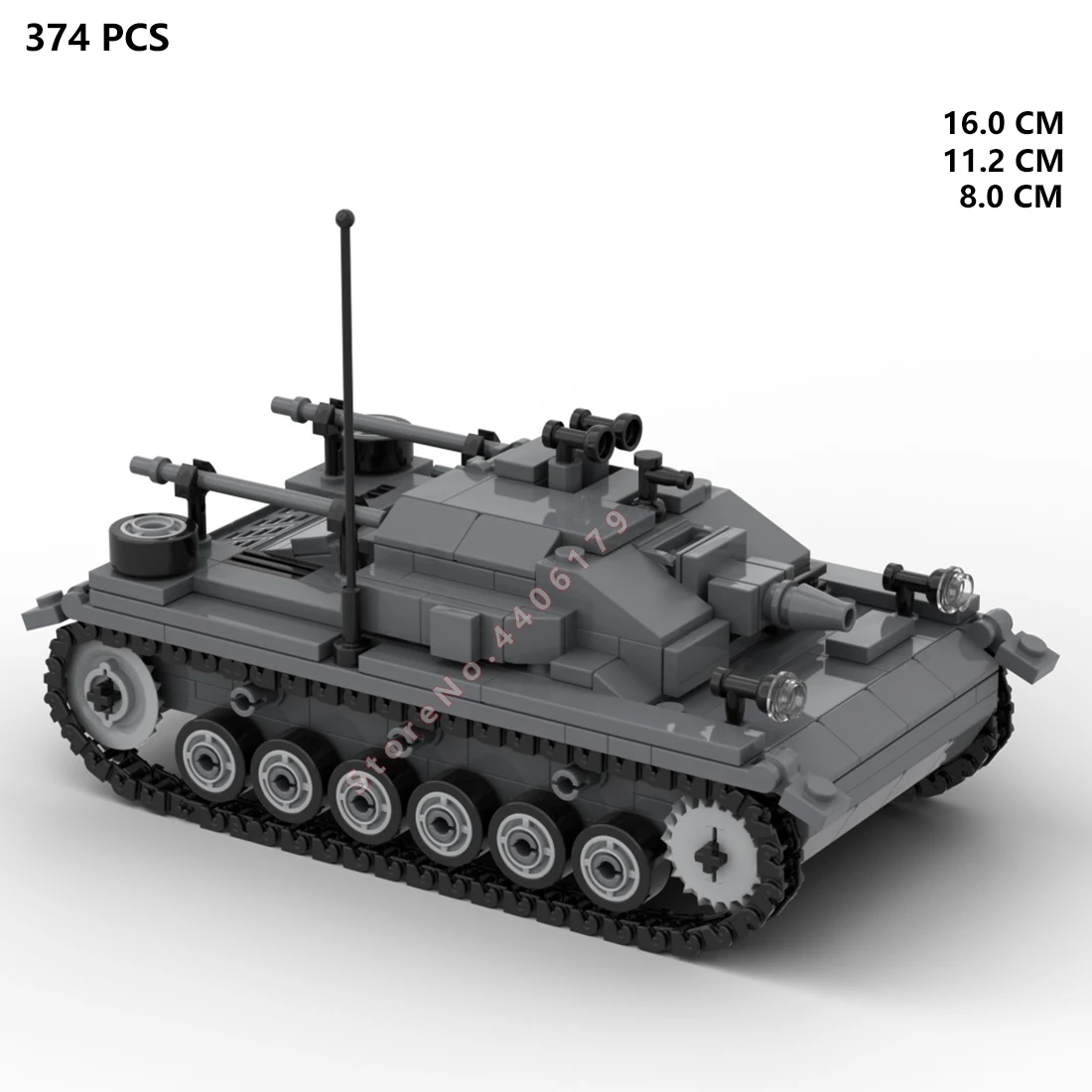 

hot military WWII German Army technical war weapons SdKfz 142 tank bricks Storm Protector III Ausf E model vehicles blocks toys