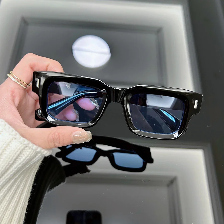 New Fashion Square Sunglasses Men Women Luxury Sun Glasses Male Female Brand Designer Candy Color Mirror Vintage Oculos De Sol