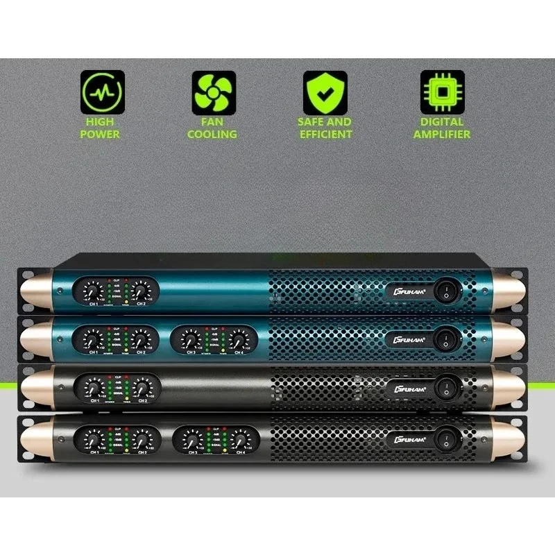 FUHAM KS2500 Power Amplifier 2/4 Channel  Audio Amplifier Digital Amplifier Audio DJ Stage Performance