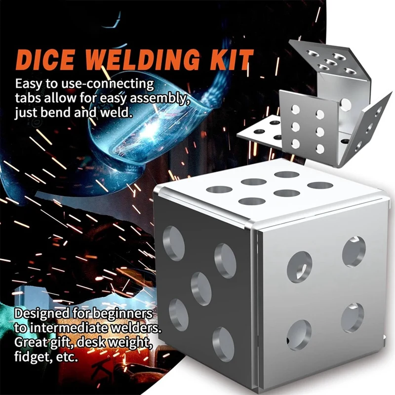 Welding Kit Dice Welding Coupons, 16 Gauge Welding Plate, DIY Square Welding Practice 2PCS