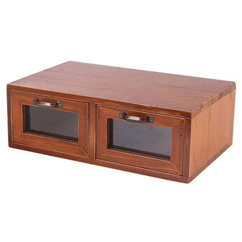 

Усиленный компьютерный монитор, деревянный Настольный ящик для хранения в офисе, стеклянный ящик, деревянный комод, ретро ящик для хранения