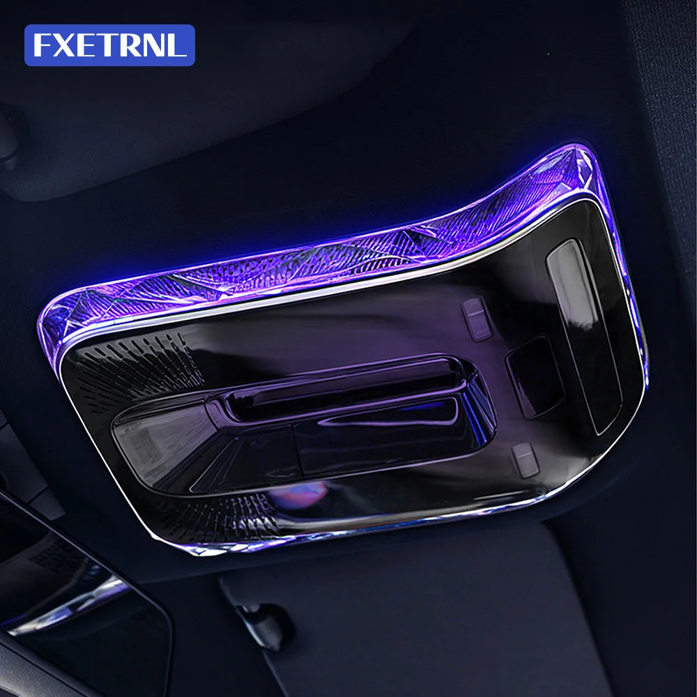 Crystal Reading Light Trim for Mercedes-Benz C/E/S/SL/GLC/GLE/EQE/EQS/AMG GT Colorful Ambient Light Ceiling Lamp Cover Protector