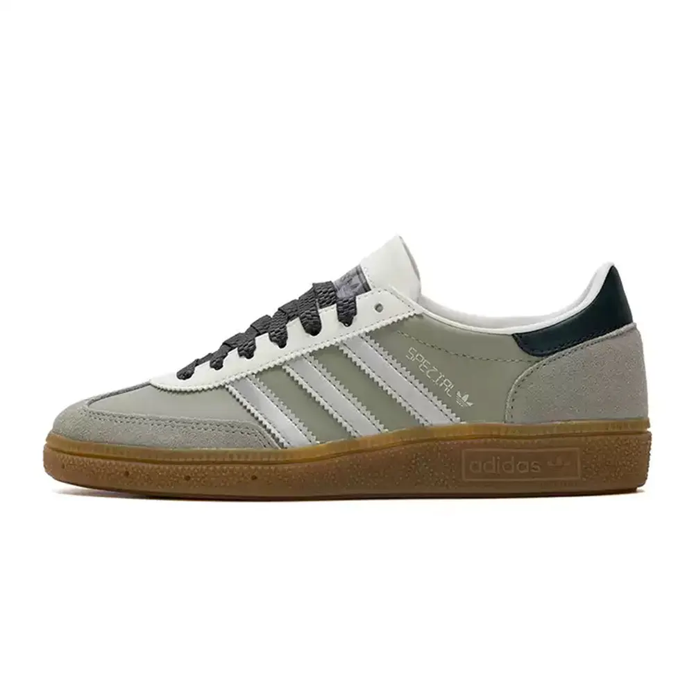 

adidas Originals HANDBALL SPEZIAL Leather Versatile Comfort Durable Low-Top Sneakers Unisex Gray JR4498