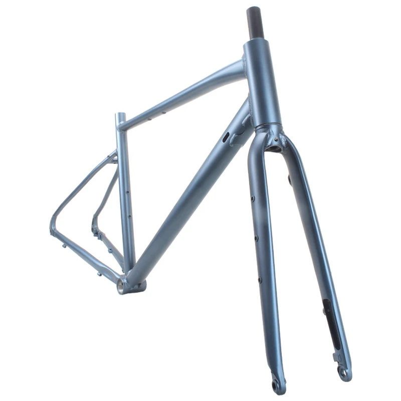 

700C Through-Axle Gravel Bike Frame and Fork Set, Disc Brake Design, Semi-Internal Routing, 470/520mm Gravel Road Bike Frame Set