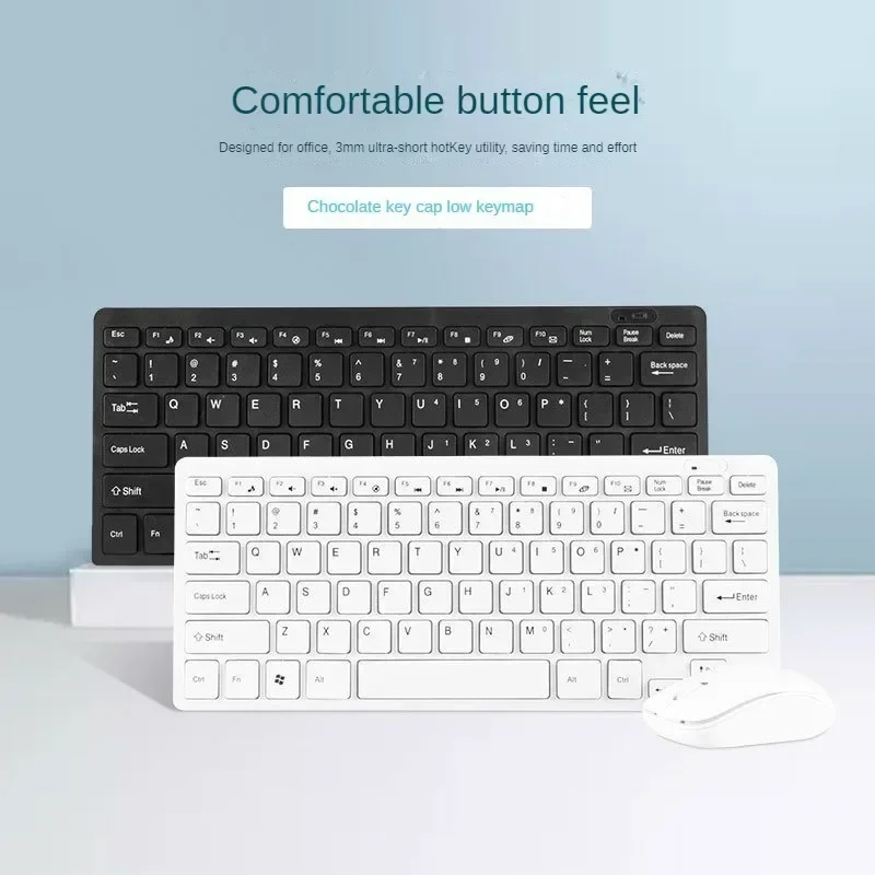 Para 2.4g teclado sem fio mouse conjunto teclado silencioso e mouse combo kit ultra fino teclados com película protetora para portátil p