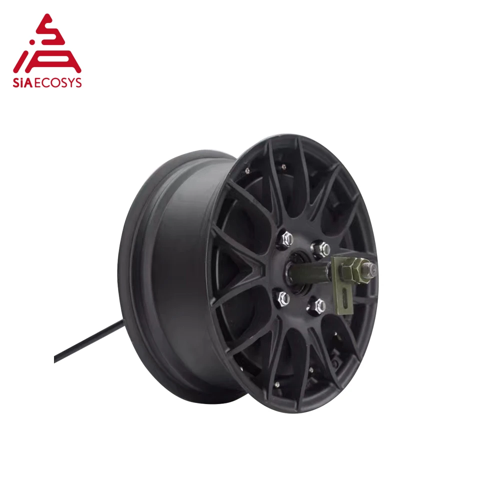 SIAECOSYS QS 12*5.0inch 5000W V4 Dual/Singal Shaft Detachable In Wheel Hub Motor Kits with Sabvoton 72200 Sine Wave Controller