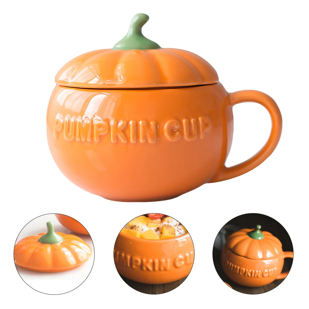 

Halloween Pumpkin Cup 300Ml Ceramic Mug Creative Design Ergonomic Grip Everyday Use Perfect for Water Juice Drinks