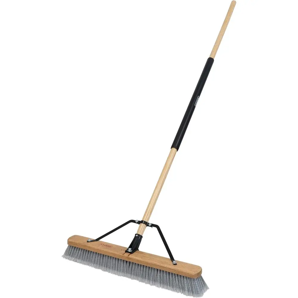 

24 Garage & Workshop Broom with Durable Bristles for Sand, Sawdust, Wood Chips & Pet Hair
