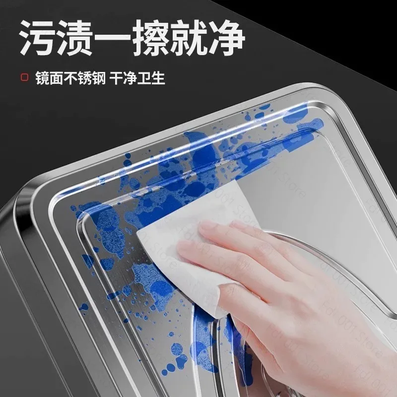 Thickened Stainless Steel Portable Hardware Toolbox, Double-Lock Design with Detachable Tray Multi-layer Household  Storage Box