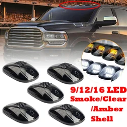 5Pcs 9/12/16 LED Car Cab Roof Marker Lights For Ford F150 Dodge Beast Toyota Tundra Chevrolet GMC Pickup SUV Off Road