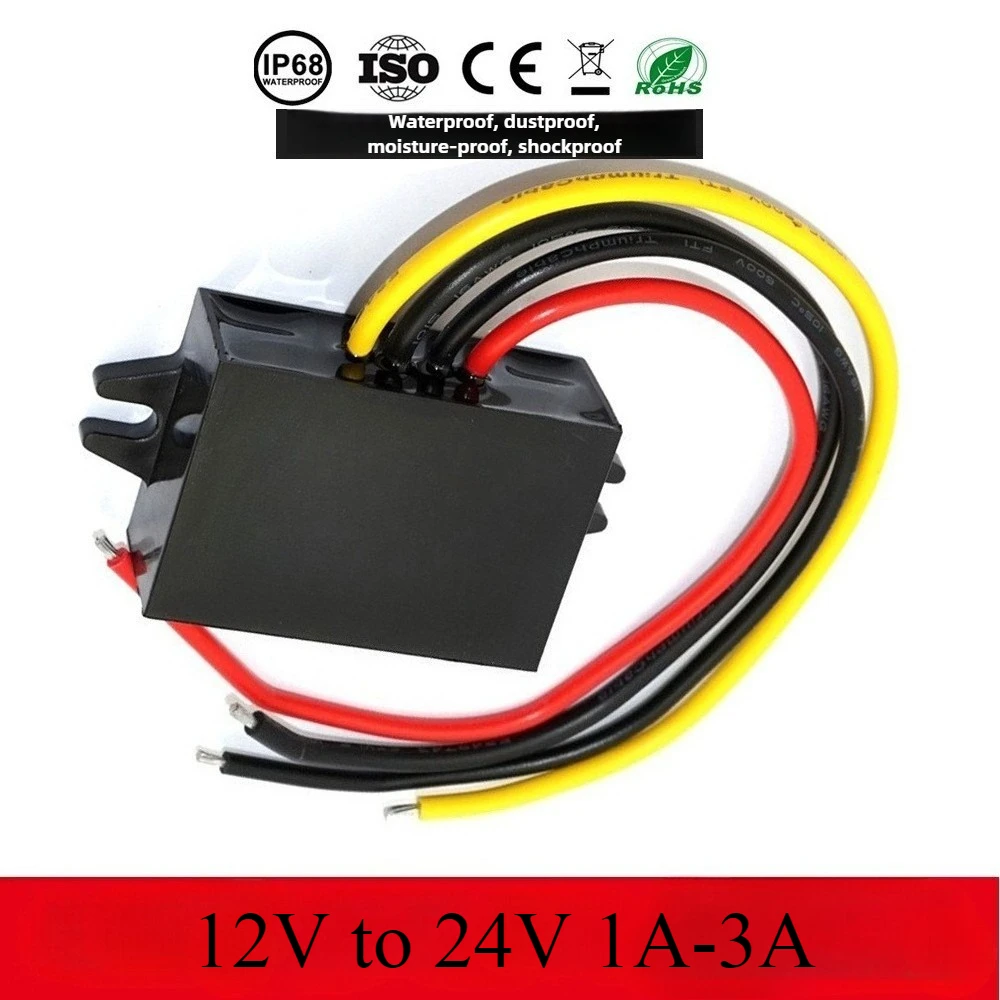 12V to 24V Vehicle Power Transformer Module Converter Power Booster Converter Step Up DC/DC Converters 12 Volt to 24 Volt