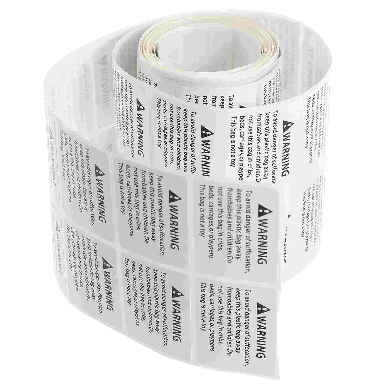 500pcs 4x3cm Anti Suffocation Stickers Warning Decals Adhesive Labels for Packing Bag Clear Choking Protect Kids