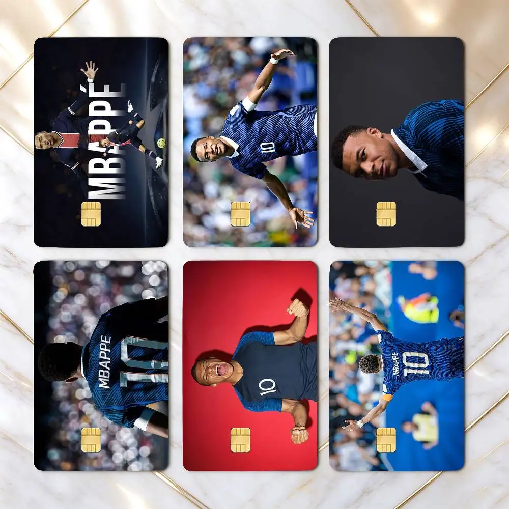 K-Kylian m-Mbappe Football Superstar  Credit Card HD Stickers Game Card Decal Small Chip Waterproof Sticker Gift