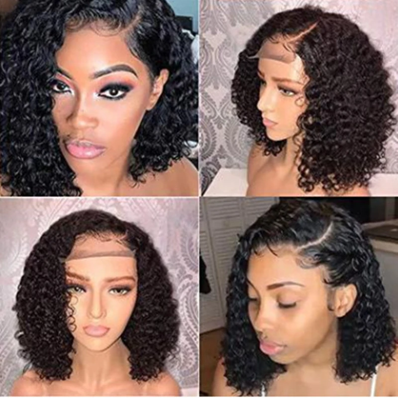 

New high-temperature fiber wig, women's short curly synthetic hairpiece