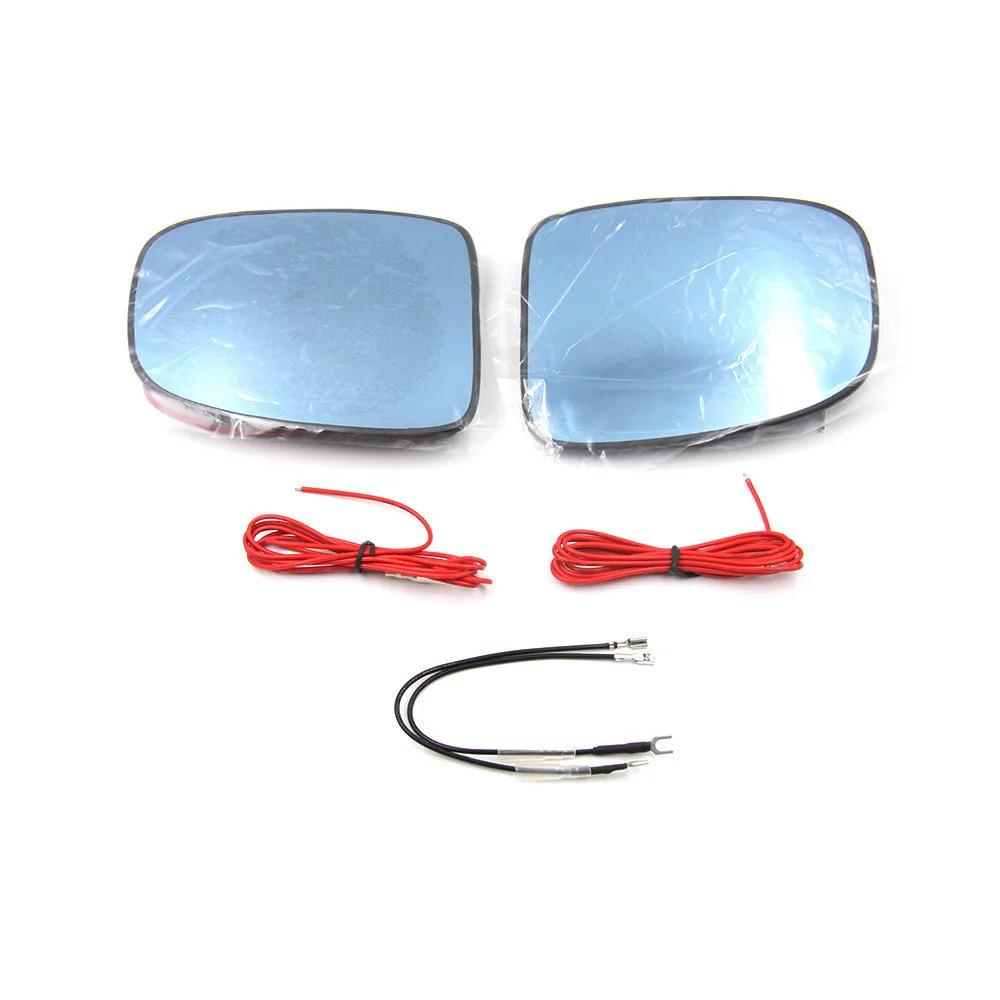 

July King Rearview Mirror Lens Compatible for Honda Fit Jazz III City 2014-2018, Large Field, Blue Mirror, Turn Signals
