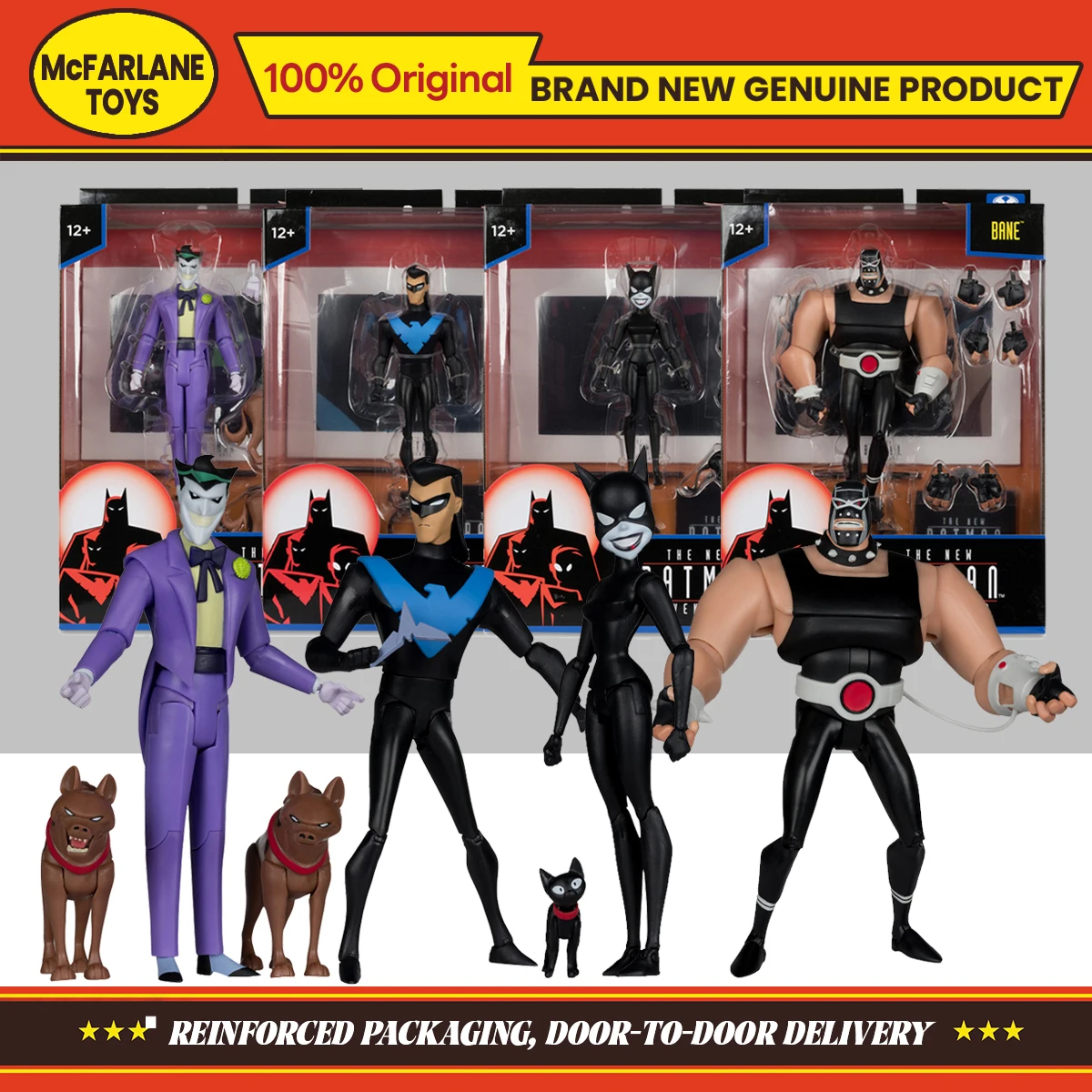 McFarlane DC Multiverse The New Batman Adventures Bane&Catwoman&Nightwing&The Joker 6 inches Action Figure Doll Toys Gift