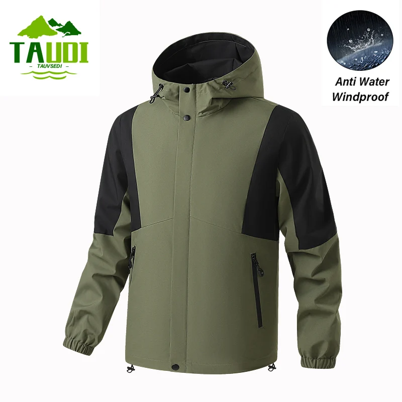 New Spring Men Outdoor Jackets Men Casual Waterproof Hooded Jacket Coats Mens Autumn Fashion Brand Windbreaker Jackets Male 3XL