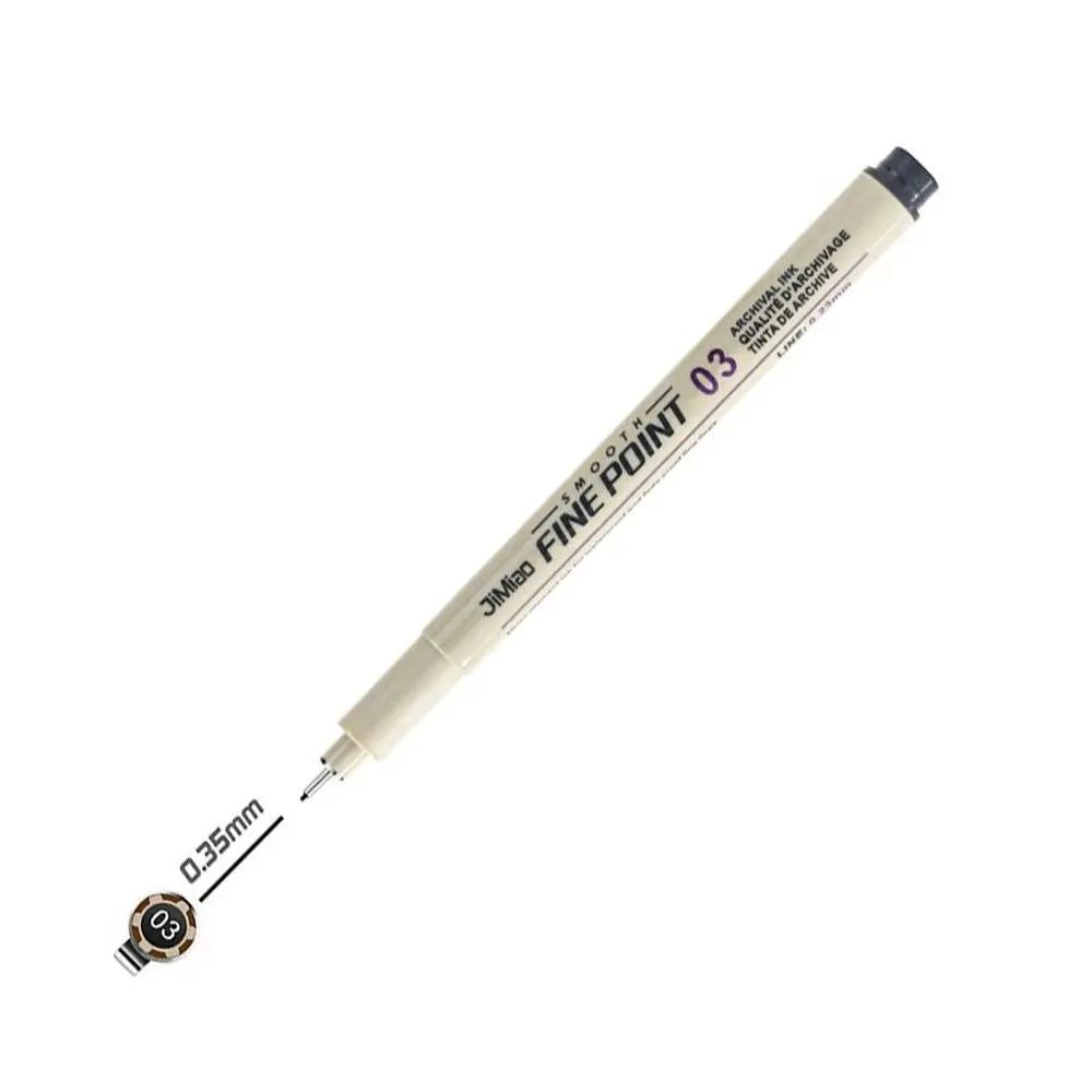 1Pcs Micron Ink Marker Pen Hook Line Sketch Stationery Set Drawing Pen Pigment Liner Art Supplies Sketching Needle Pen