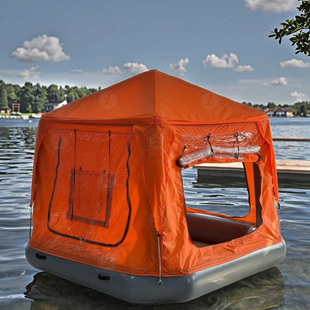 2-in-1 Water & Land Inflatable Tent Outdoor Camping Fishing Raft Boat Floating Shoal Tent Newly