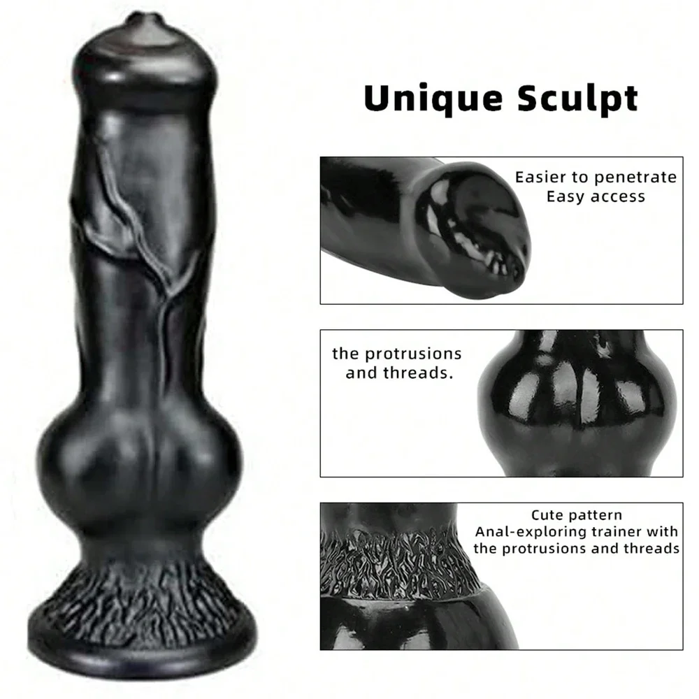 Realistic Huge Dog Dildo Anal Plug With Suction Cup Silicone Big Butt Plug Prostate Massager G-Spot Stimulation Adult Sex Toys view 4