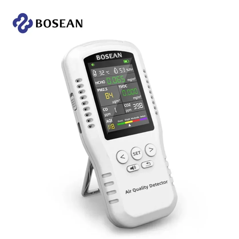 

Bosean Portable Air Quality Detector Temperature Desktop Indoor co2 meter monitor