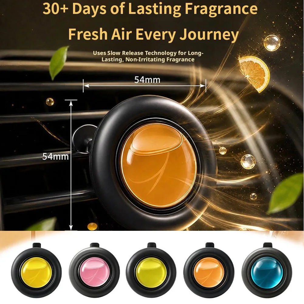 Auto Car Fragrance Air Outlet Aromatherapy Clip with Essential Oil Air Freshener Car Interior Odor Removing Fragrance Perfume