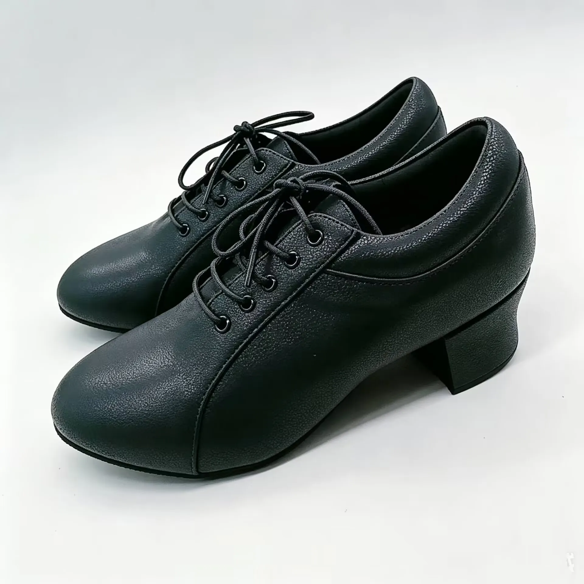Evkoo Men's Genuine Ballroom Latin Dance Shoes Professional Split Sole Slip-On 4cm Heeled Black Salsa Tango Party Dancing  Shoes