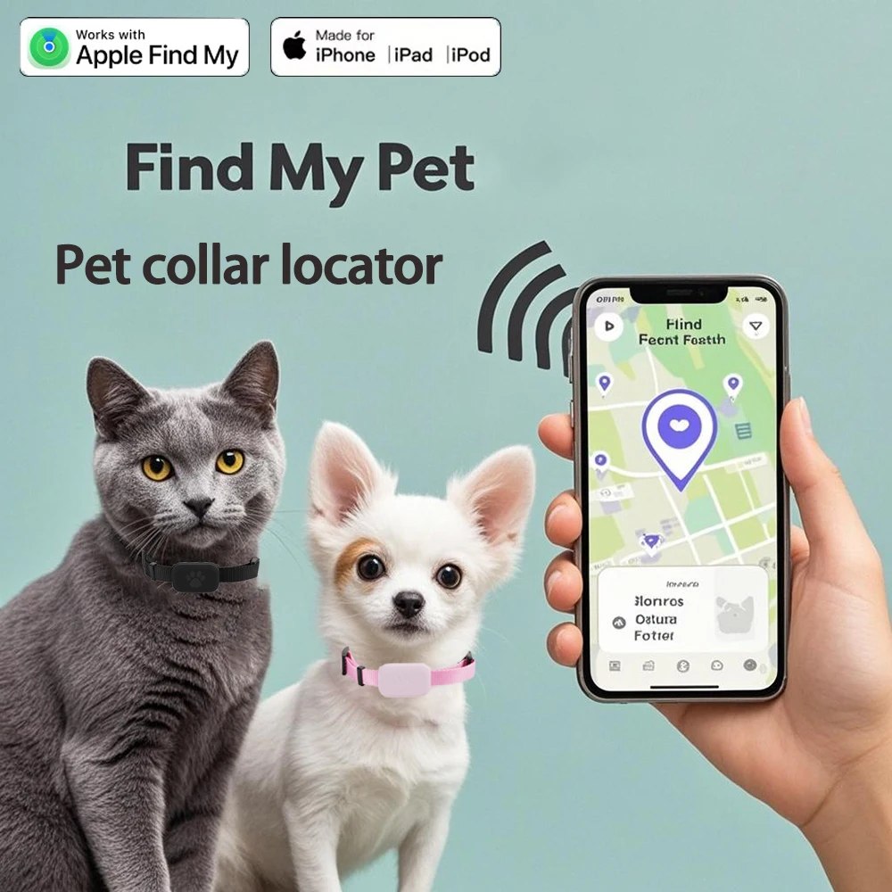 

Локатор Apple AirTag Find my Pet's Location онлайн для собак и кошек, мини-ошейник с защитой от потери, силиконовый чехол с IOS