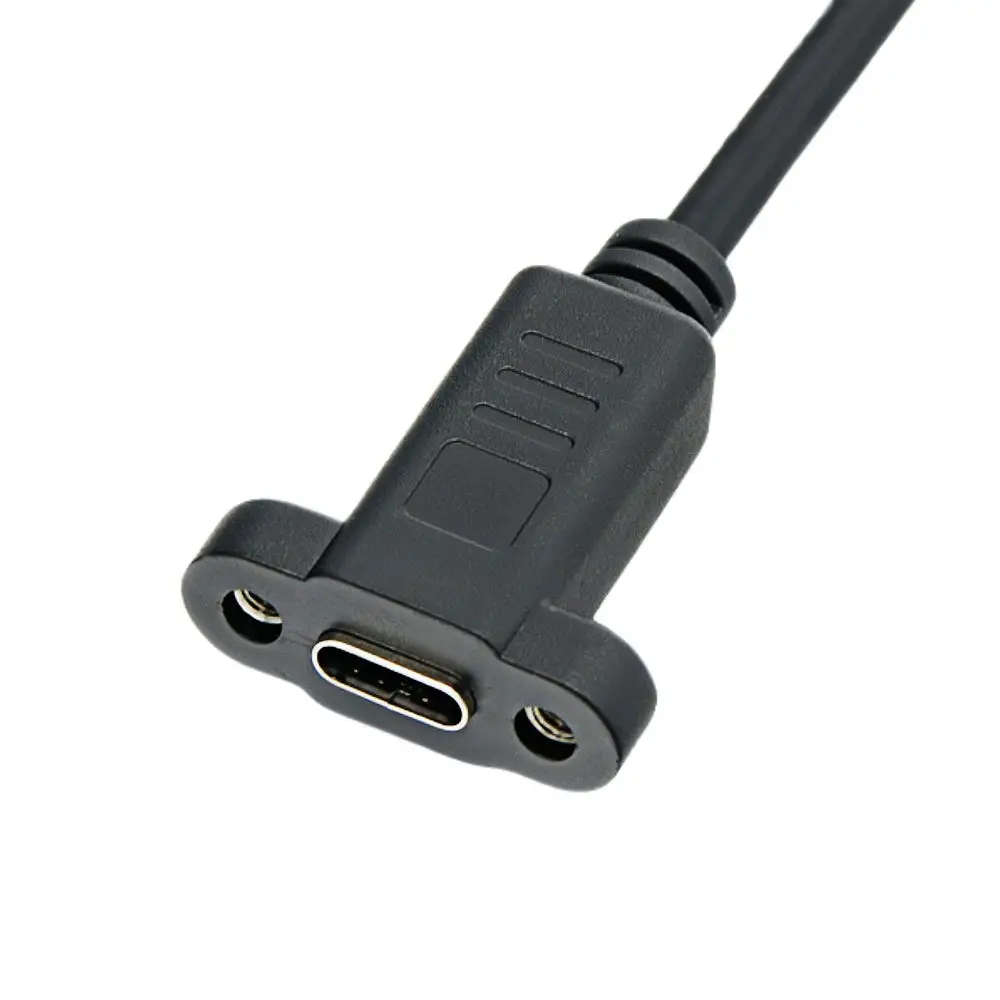 USB Typ-C Verlängerungskabel (männlich zu weiblich) mit Schraublöchern zur Panelmontage, 17mm Abstand, Hochgeschwindigkeits-Datenübertragung und -Ladung – Detail 4