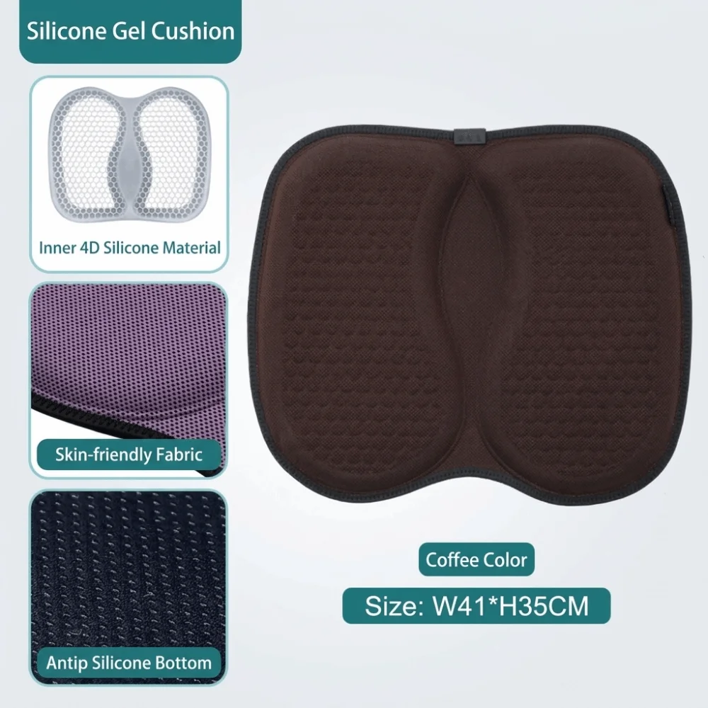 Four Seasons Cooling Gel Cushion Honeycomb Ergonomic Car Cooling Seat Pad Portable Breathable Automobile Cushion Travel