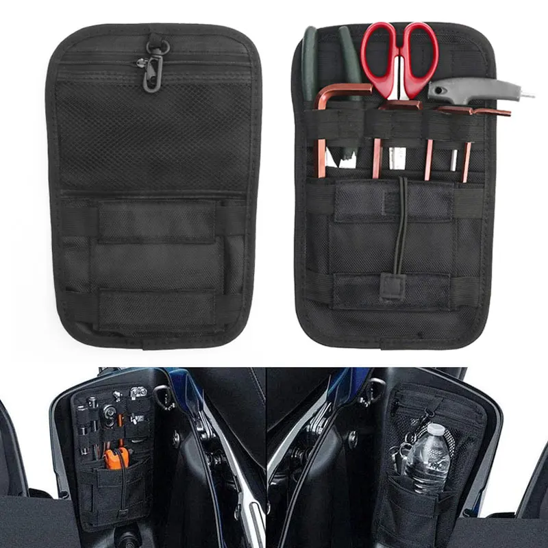

Motorcycle Internal Saddlebags Lid Organizer Bags Hard Bags Tools Pouch For Harley Touring Street Road King Softail Dyna