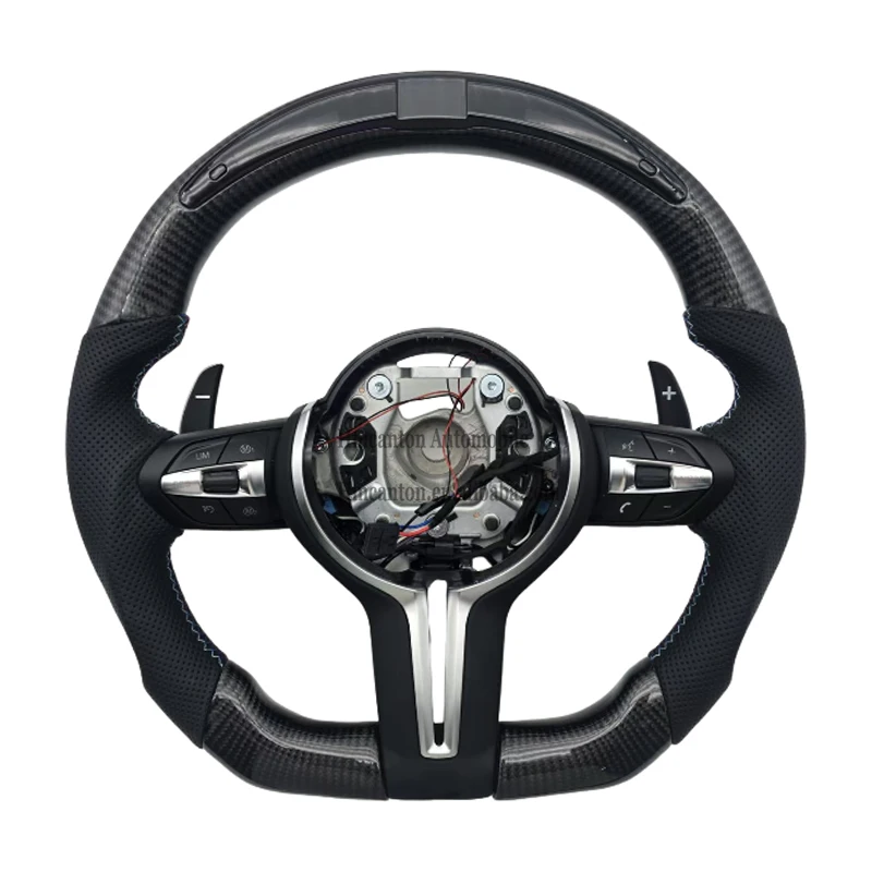 

Качественный оптовый перфорированный кожаный руль из углеродного волокна со светодиодной подсветкой для BMW F10 F30, автомобильный руль