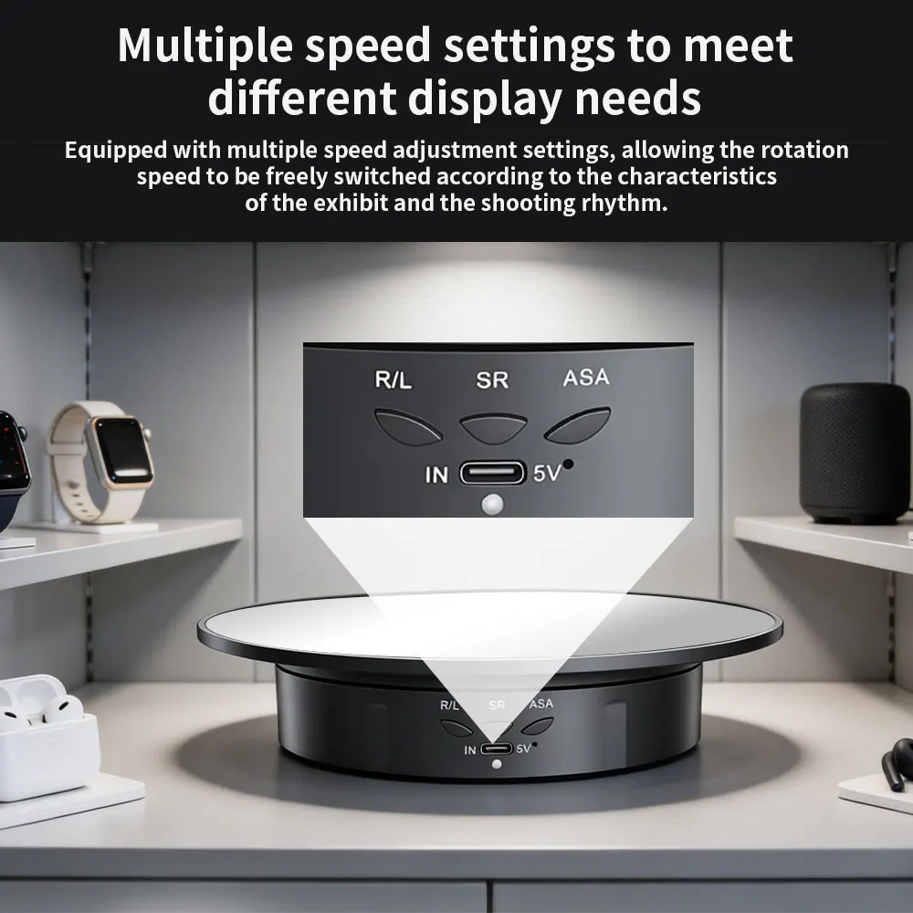 Hot Selling Protable 360 Degree Electric Rotating Display Stand Turntable for Photography Products Exhibition