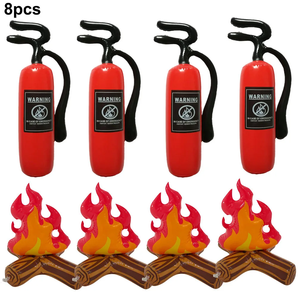 Fire Themed Balloon Inflatables Fire Extinguisher Balloons Fire Truck Balloons Firefighting Themed Birthday Party Decorations