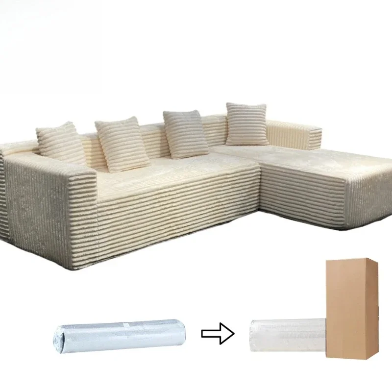 

Corduroy compression sofa boxed environmentally friendly foldable floor sofa modern minimalist space saving