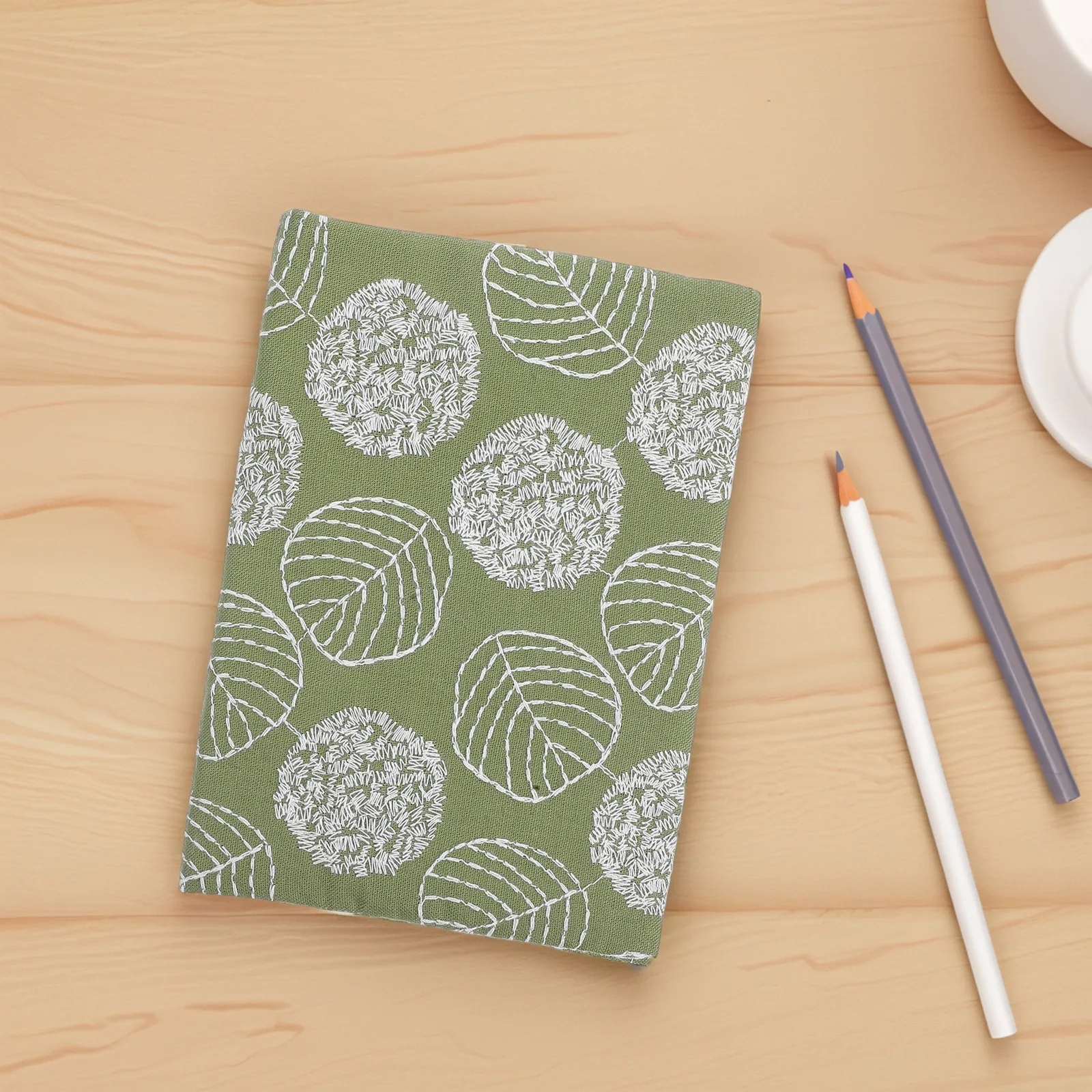 

Adjustable Washable Book Covers Cloth Large Sleeve Green Fabric Bookcloth Protector