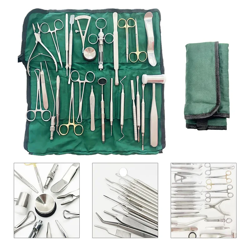 KyrenMed 26PCS Universal Den tal Imp lant Kit Basic Instrument Set Den tal Imp lant Surgery Kit Den tist Surgical Tools Instrume