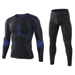 New Thermal Underwear Sets Men Compression Quick Drying Sports Fitness Long Johns Camisa Termica Thermo Underwear Muscle Clothes