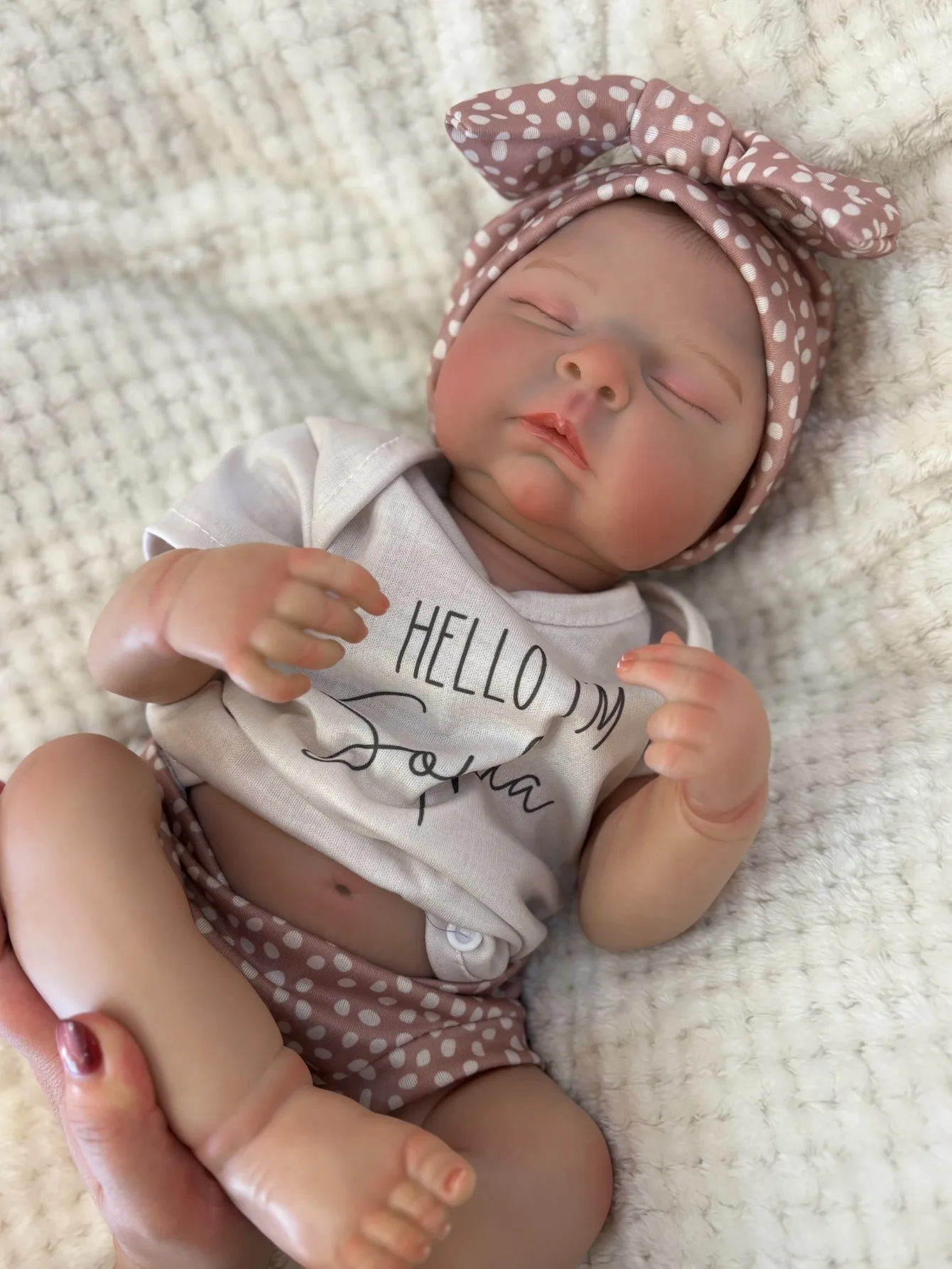 Muñeca Reborn Girl de vinilo suave de 18 pulgadas, melocotones |   Juguete bebe recién nacido hecho a mano |   Regalo de cumpleaños para niños