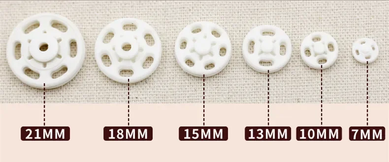 100pcs Invisible ABS Plastic Snap Buttons Fasteners Press Stud Sewing  Clothes Accessories