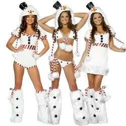 Christmas Miss Snowman Fancy Dress Xmas Party Santa Claus Set Xmas Party Sexy Snow White Penguin Outfit Full Set Cosplay Costume