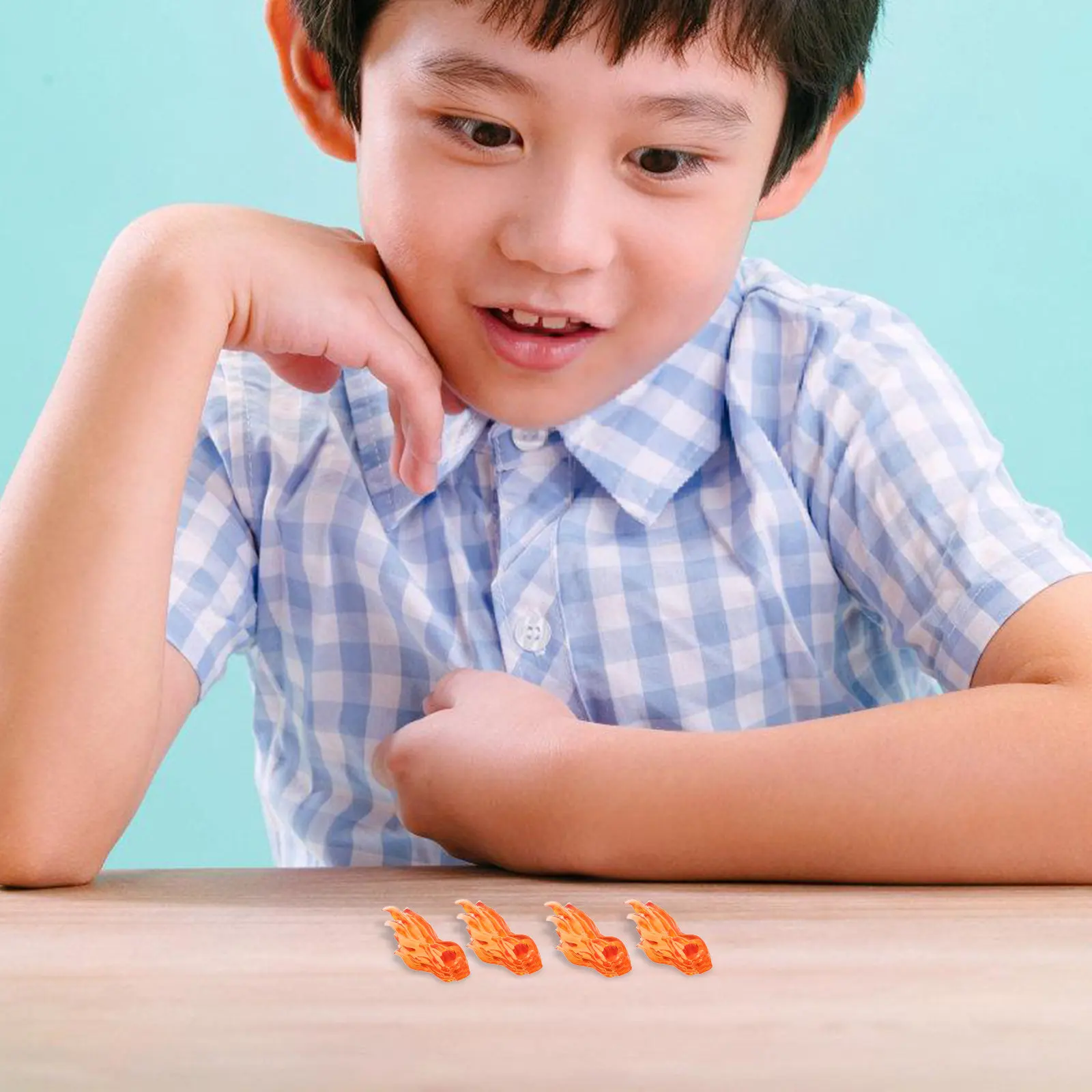 4-teiliges Bausteine-Zubehör für Actionfiguren, lebendige Feuereffekte, Modelle, kreatives Spielen für Kinder, Mini-Requisiten, pädagogischer Spaß